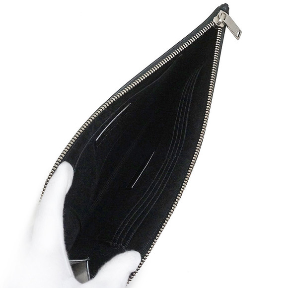 SAINT LAURENT PARIS Tiny Tablet Holder Shoulder Clutch Bag Calfskin Black - Picture 3 of 10